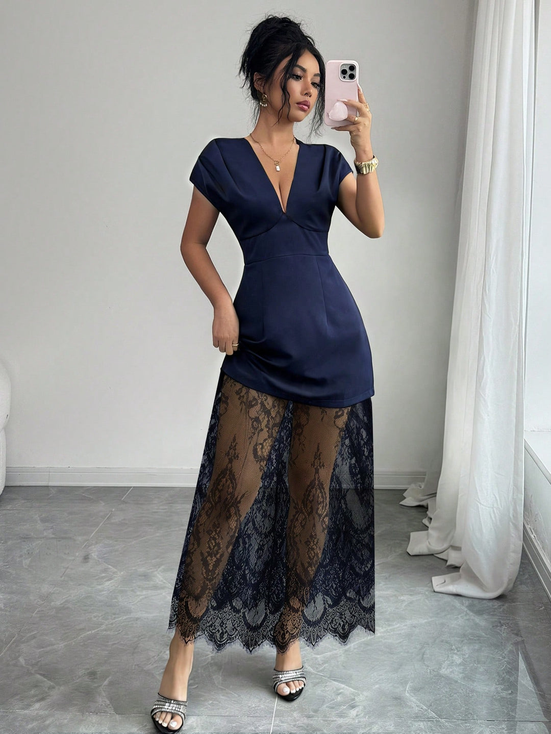 Rochie maxi SHEIN, albastru