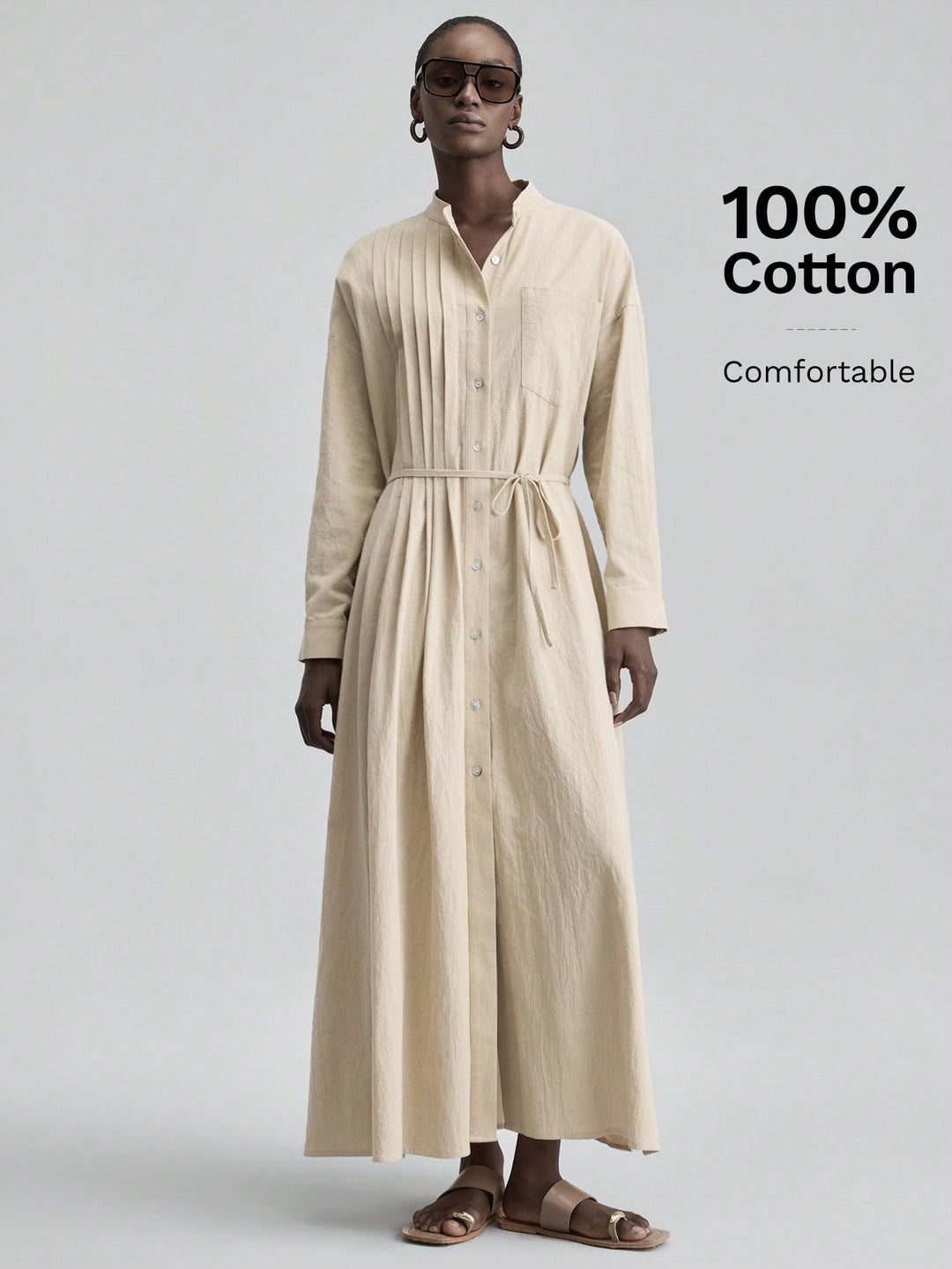 Rochie maxi SHEIN, kaki
