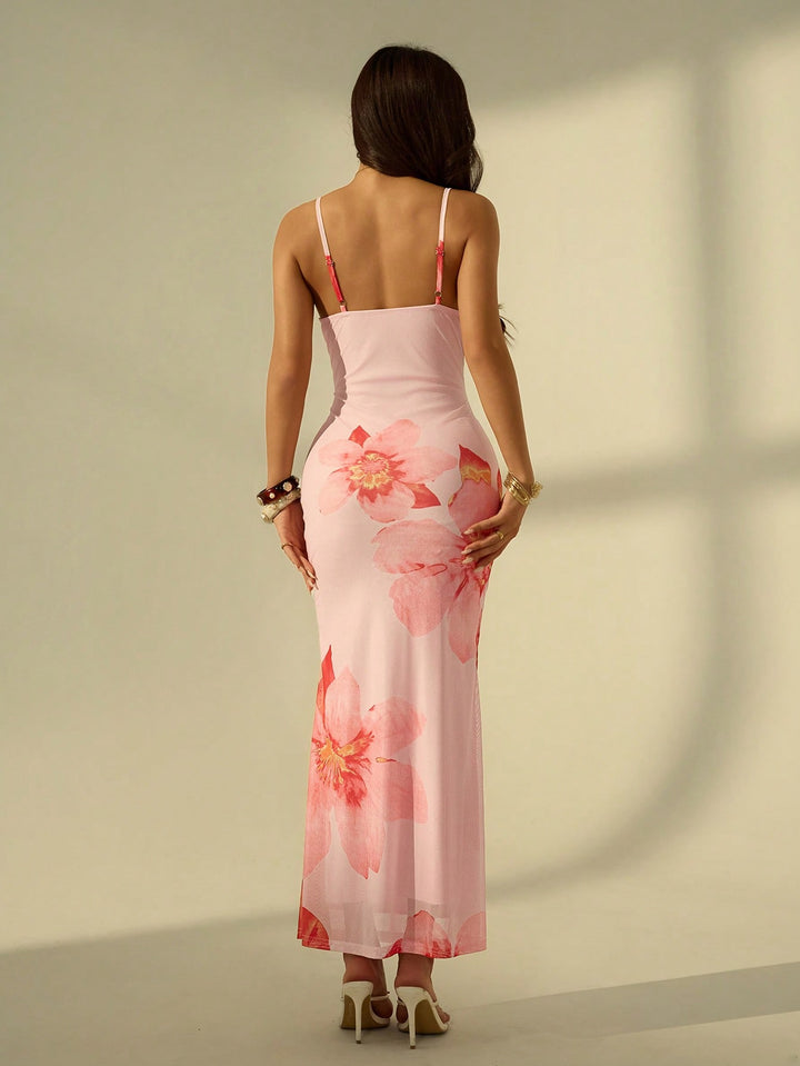 Rochie maxi SHEIN, roz