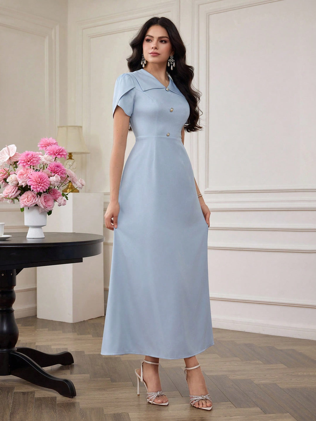 Rochie maxi SHEIN, albastru
