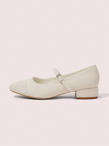 Pantofi cu toc SHEIN, alb