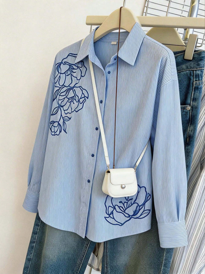 Cămașă casual SHEIN, albastru