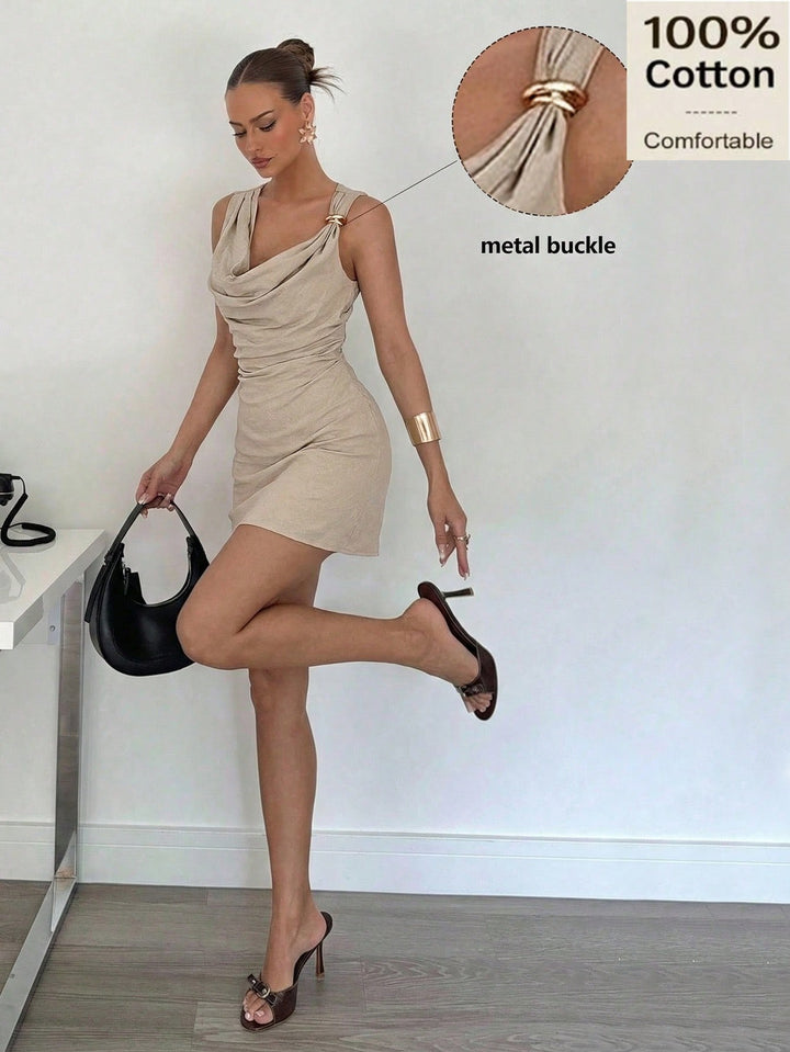 Rochie mini SHEIN, bej