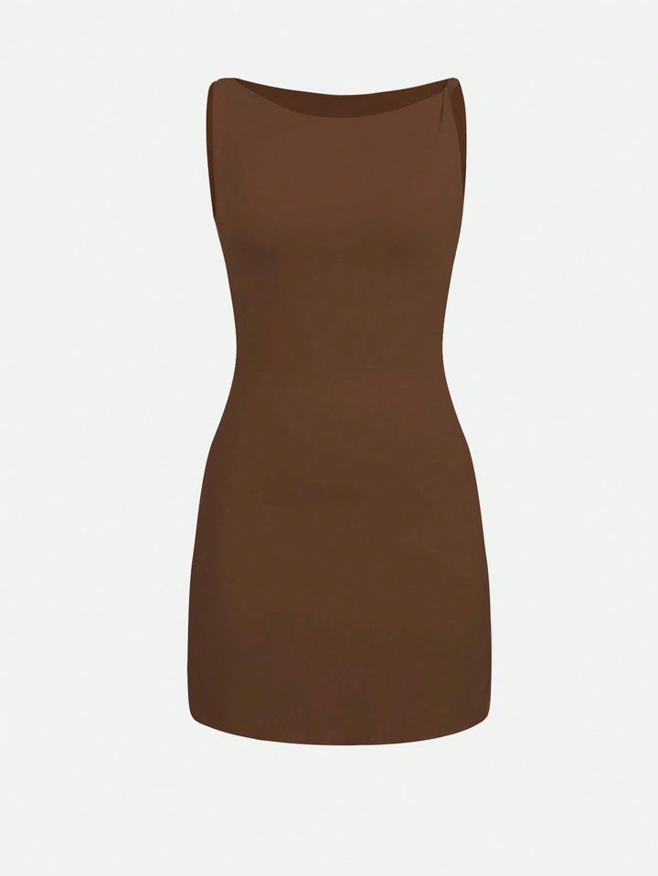 Rochie scurtă SHEIN, maro
