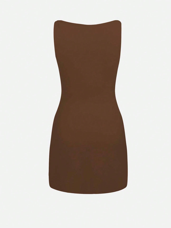 Rochie scurtă SHEIN, maro