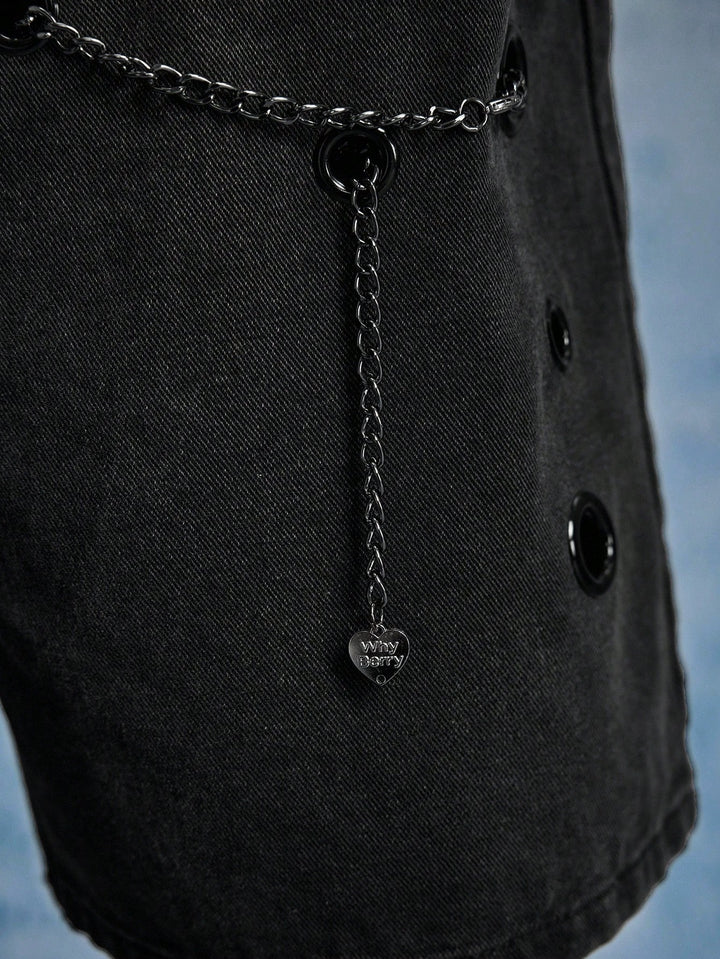 Pantaloni scurți SHEIN, negru
