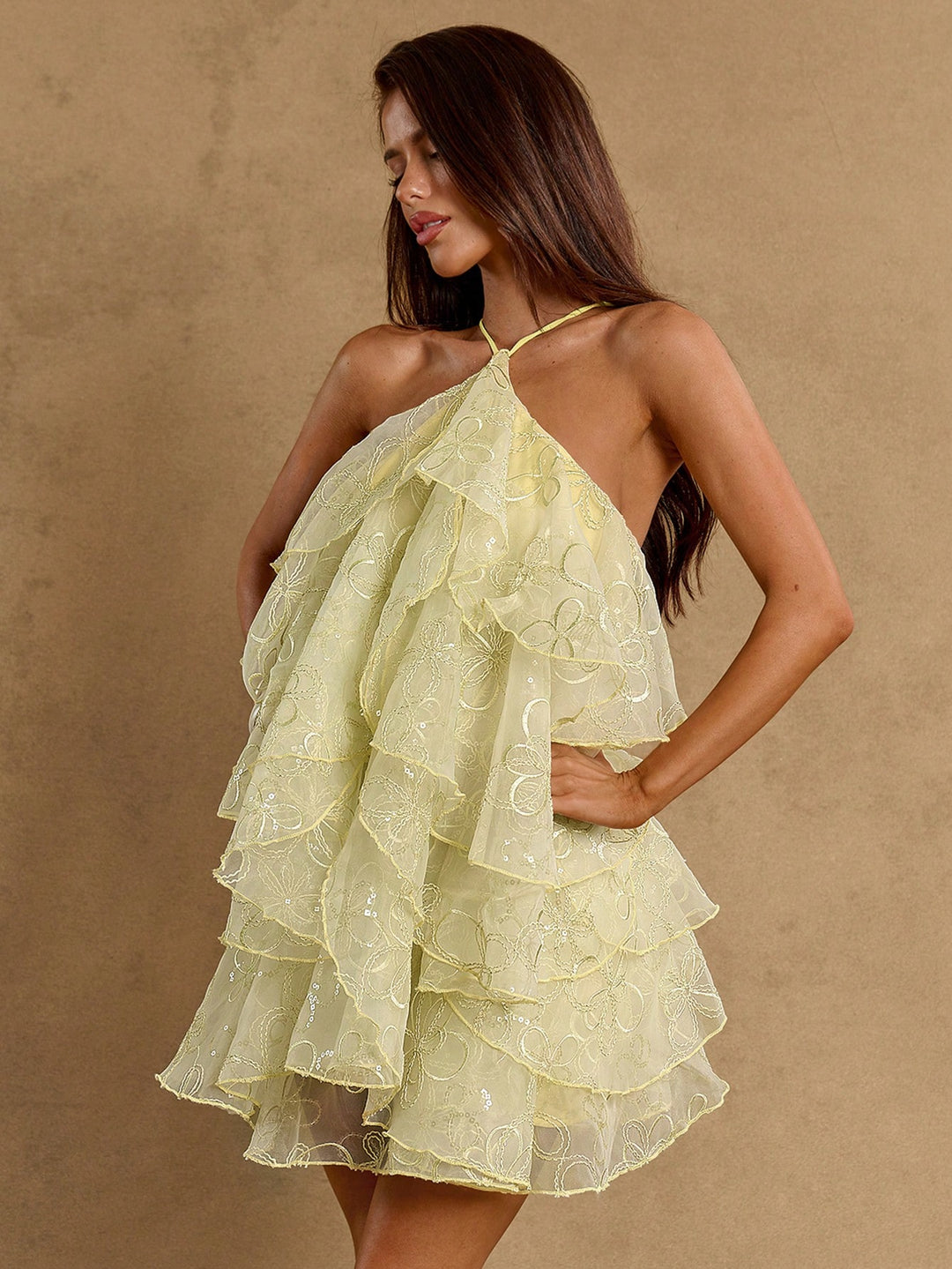 Rochie mini SHEIN, galben