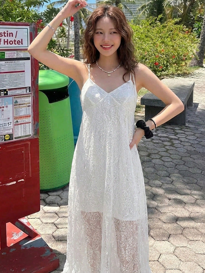 Rochie maxi SHEIN, alb