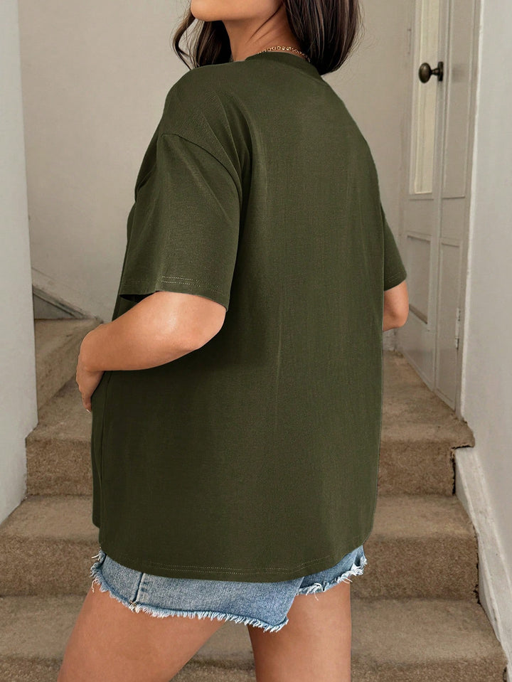 Póló SHEIN, khaki