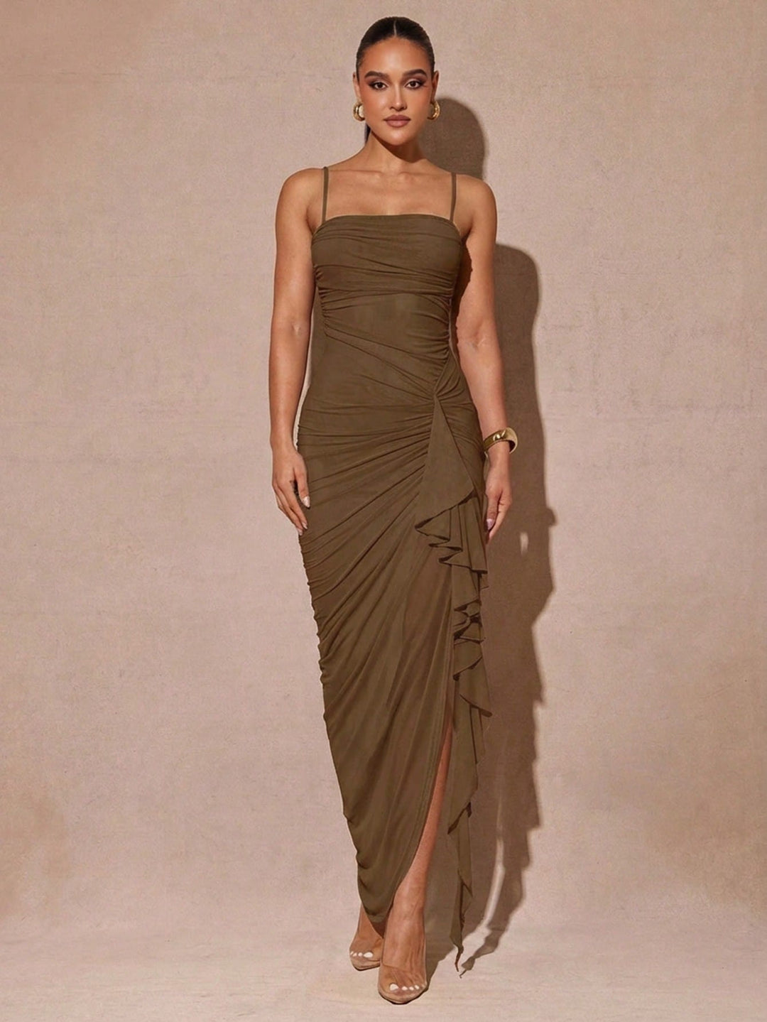 Rochie maxi SHEIN, maro