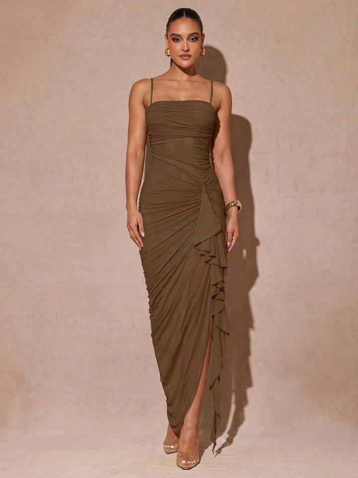Rochie maxi SHEIN, maro