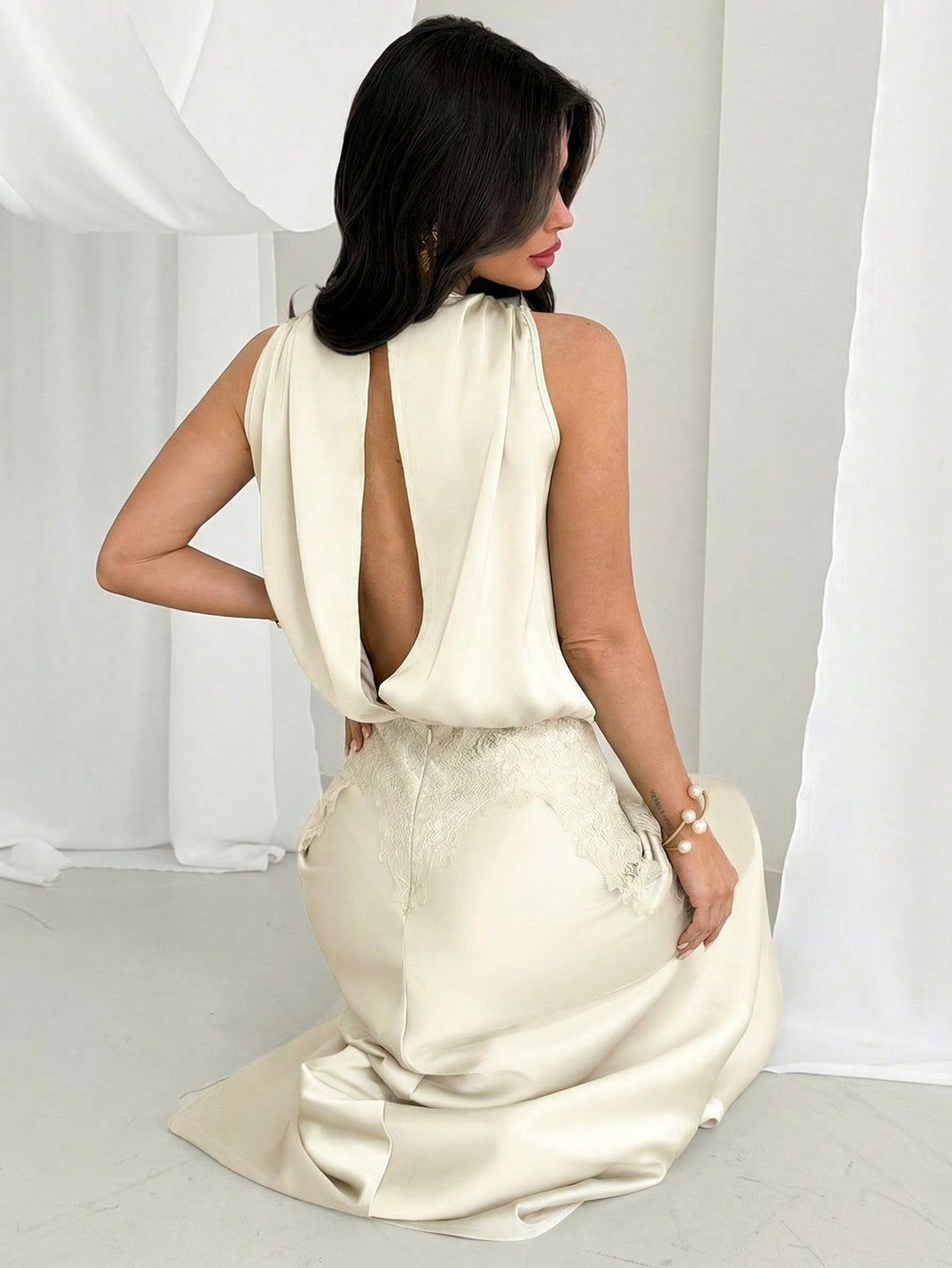 Rochie maxi SHEIN, portocaliu