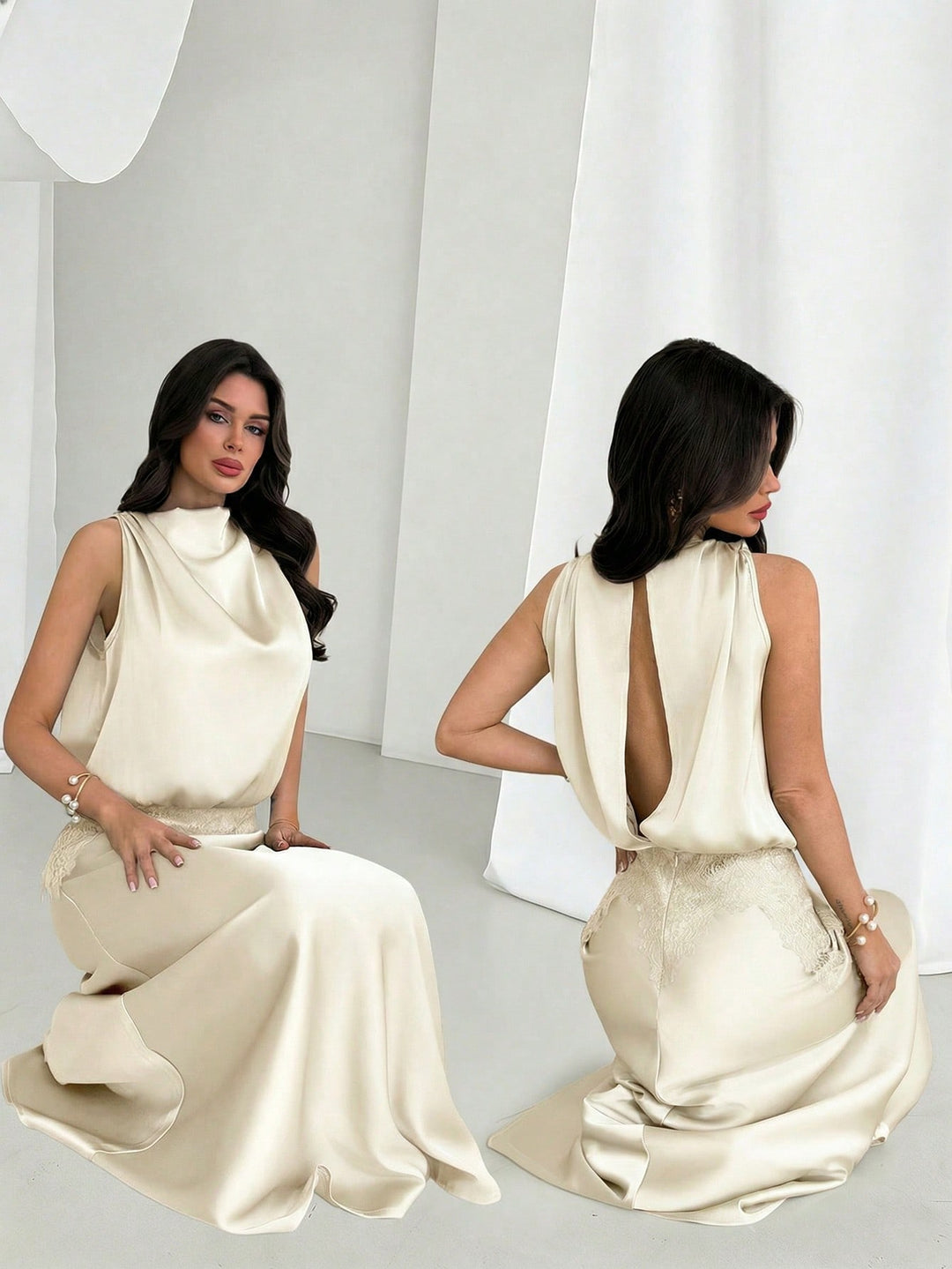 Rochie maxi SHEIN, portocaliu
