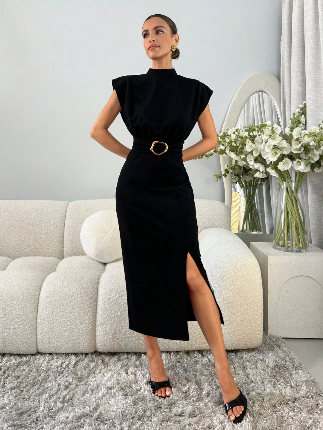 Rochie midi SHEIN, negru