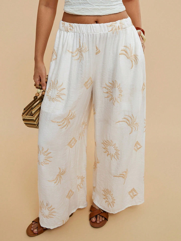 Pantaloni SHEIN, alb