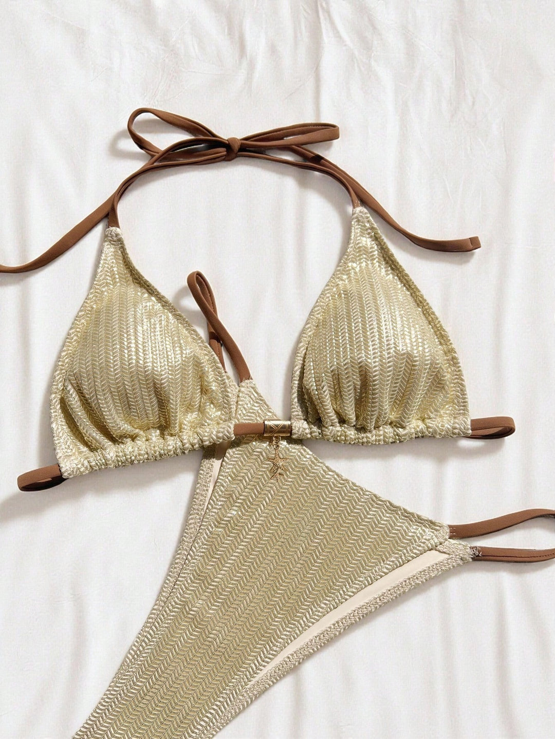 Set bikini SHEIN, auriu
