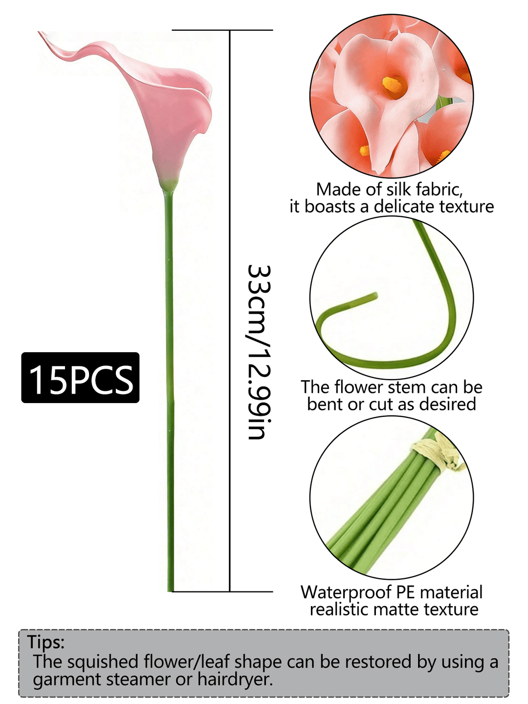 Floari artificiale SHEIN, mix culori