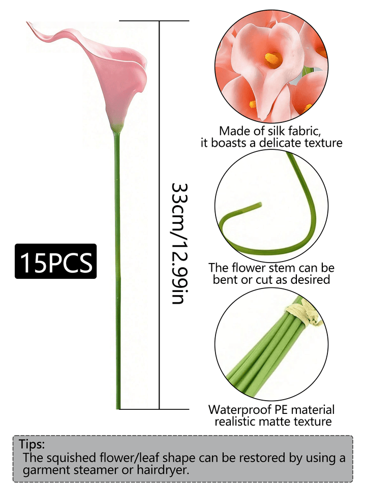 Floari artificiale SHEIN, mix culori