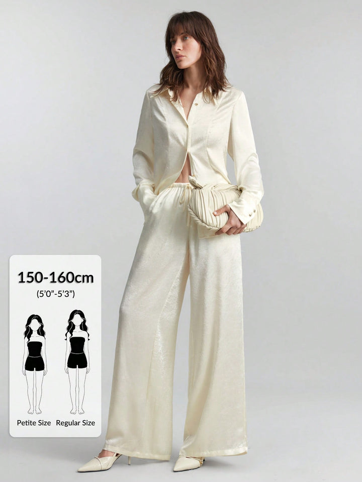 Pantaloni SHEIN, alb
