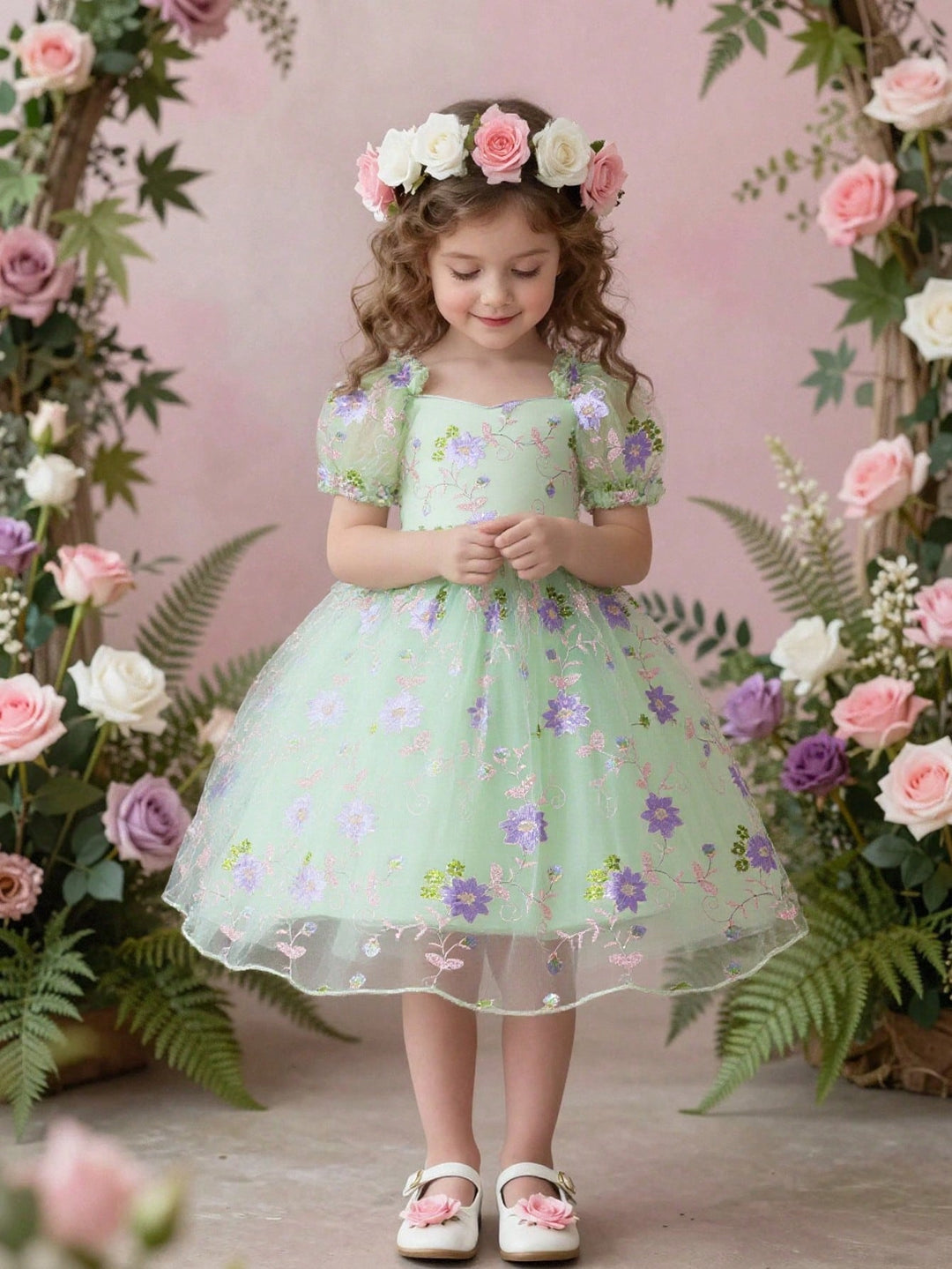 Rochie pentru copii SHEIN, verde