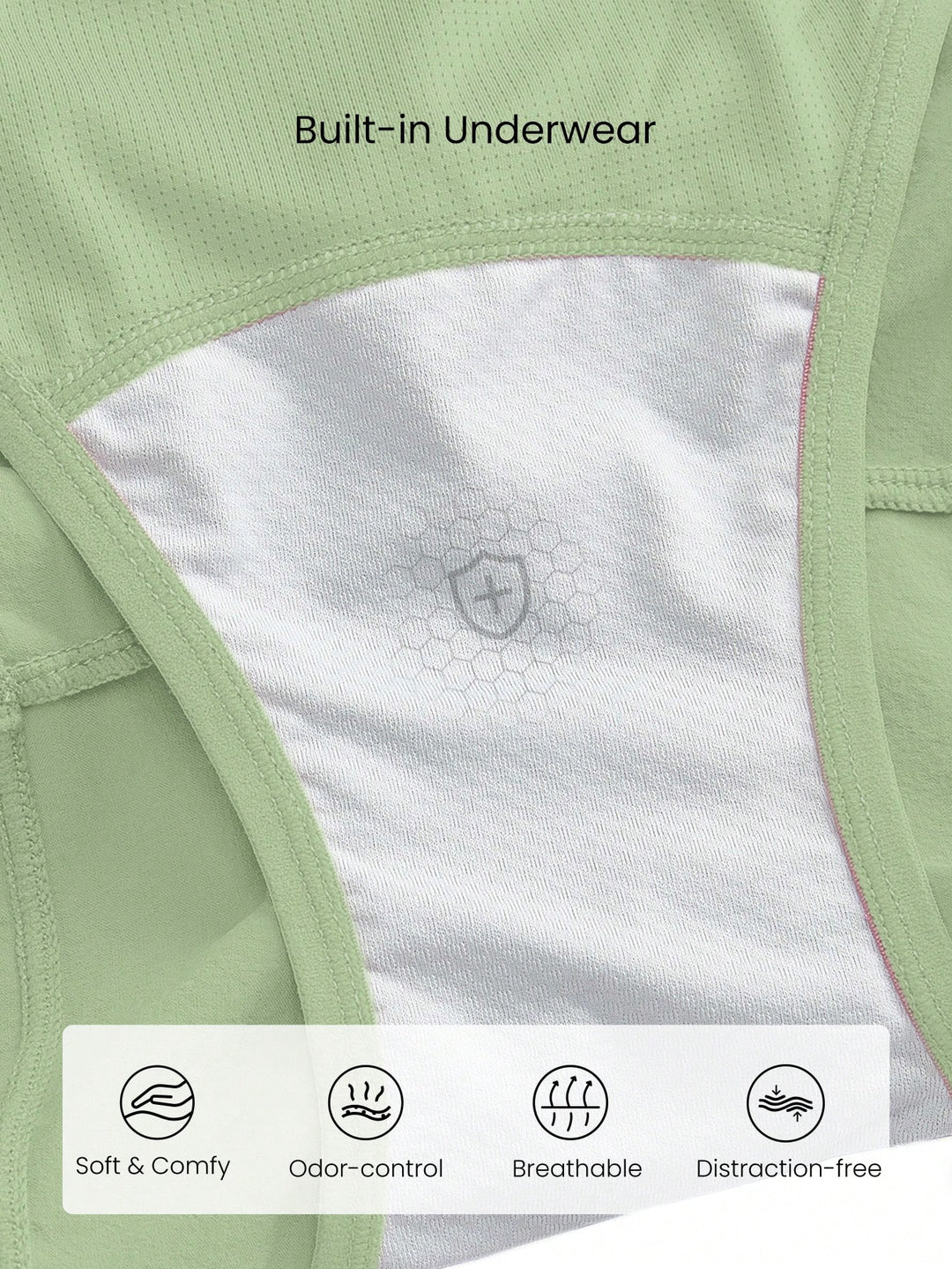 Pantaloni scurți SHEIN, verde