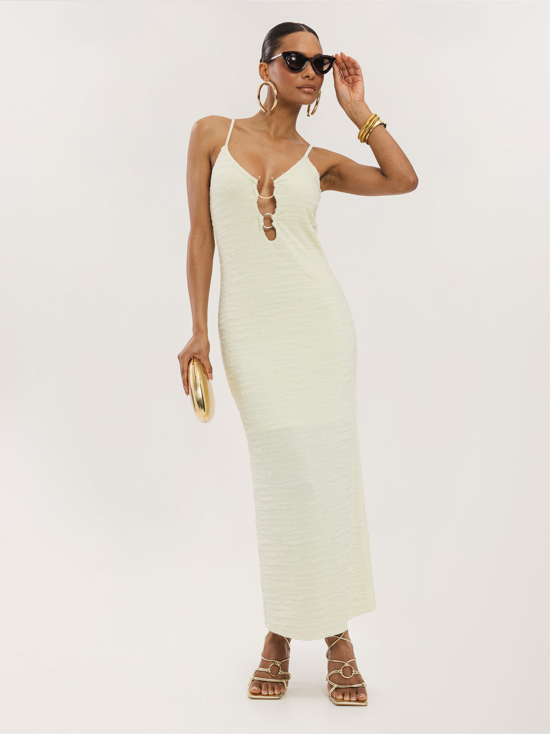 Rochie maxi SHEIN, bej