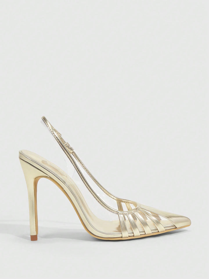 Pantofi cu toc SHEIN, auriu