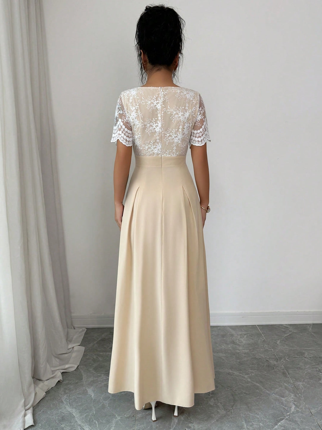 Rochie maxi SHEIN, bej