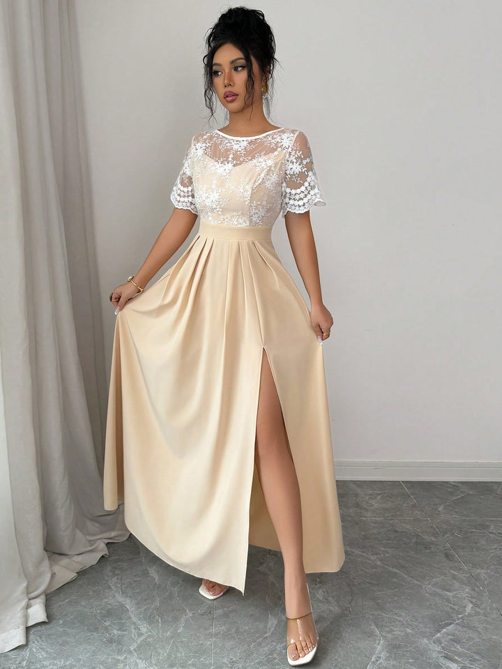 Rochie maxi SHEIN, bej