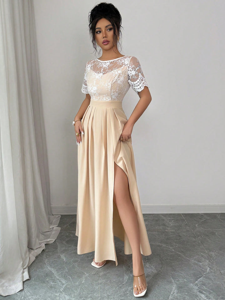 Rochie maxi SHEIN, bej