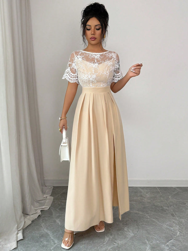 Rochie maxi SHEIN, bej