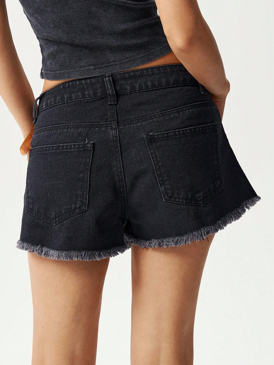 Pantaloni scurți SHEIN, negru
