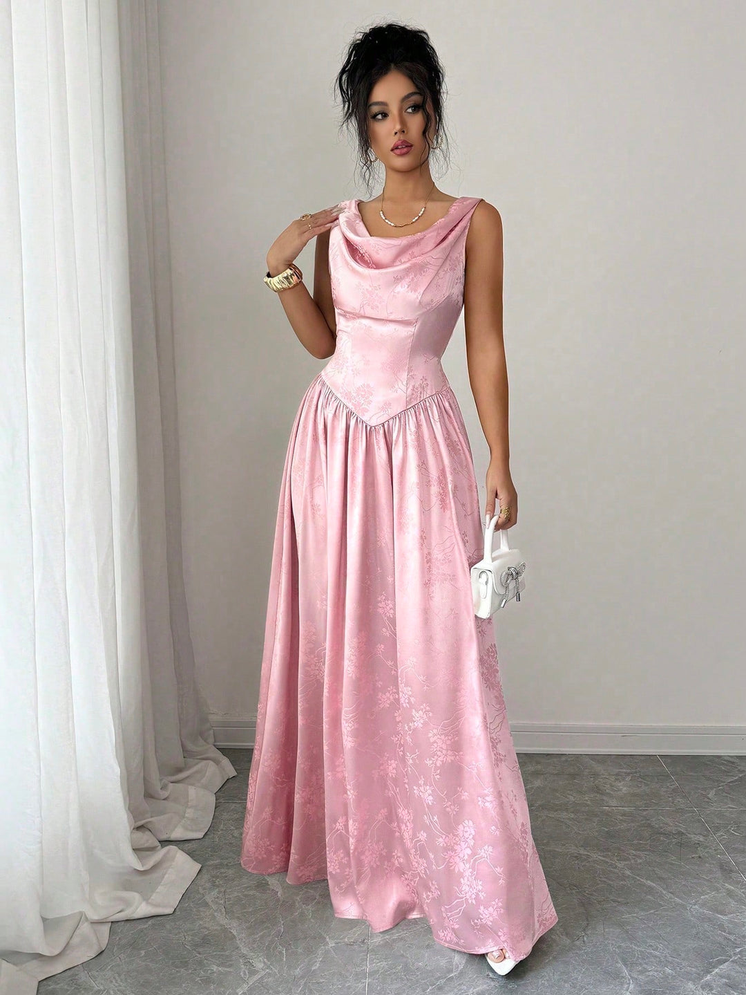 Rochie maxi SHEIN, roz