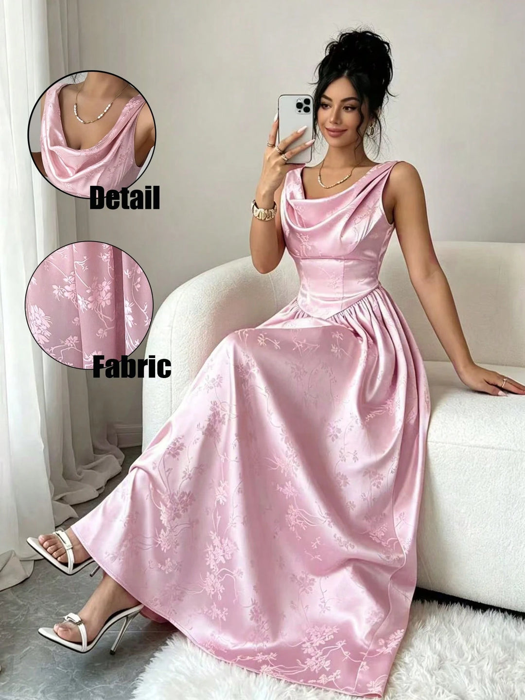 Rochie maxi SHEIN, roz