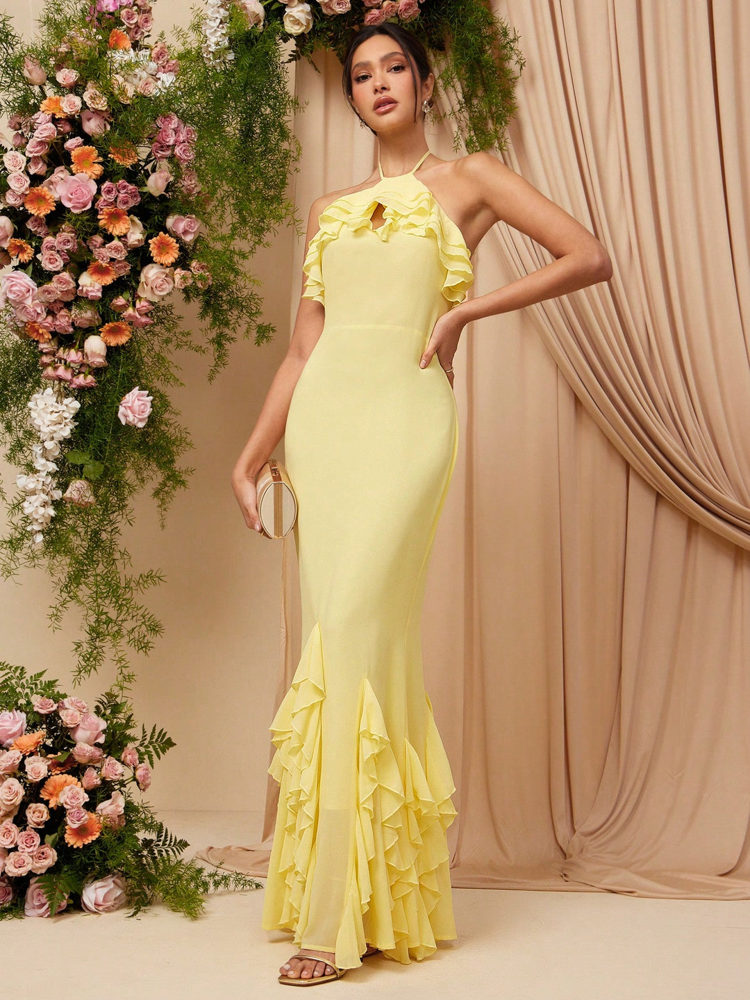Rochie maxi SHEIN, galben