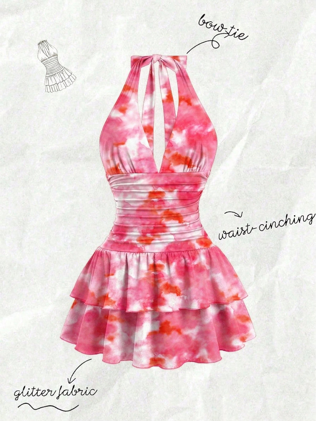 Rochie scurtă SHEIN, roz