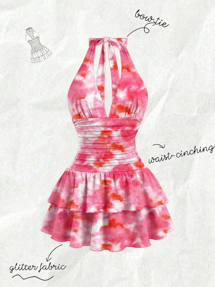 Rochie scurtă SHEIN, roz