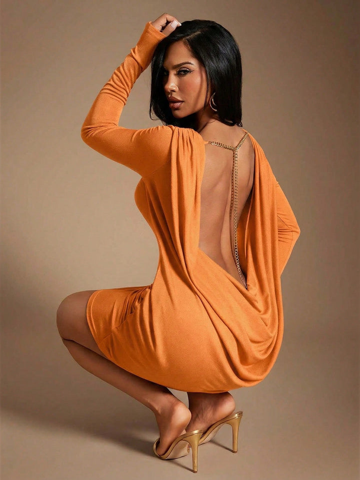 Rochie mini SHEIN, portocaliu