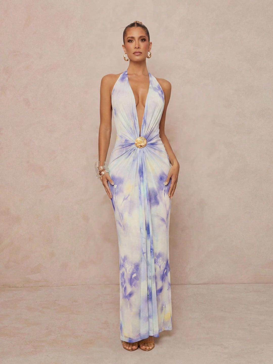 Rochie maxi SHEIN, bej