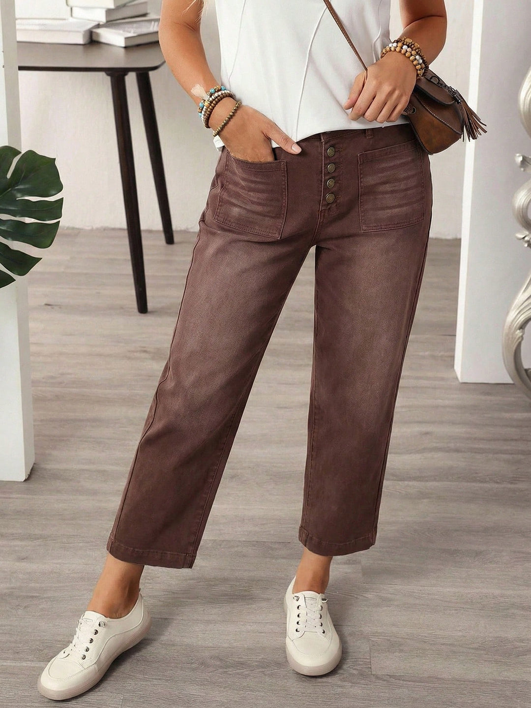 Jeans SHEIN, maro