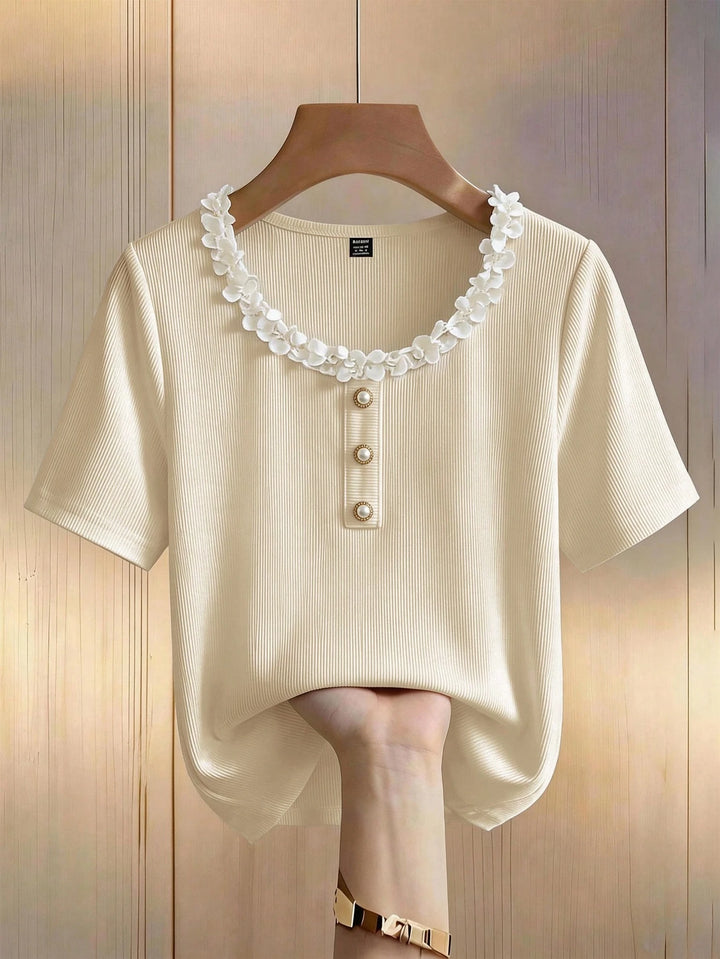 Tricou SHEIN, crem