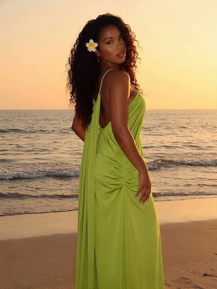Rochie maxi SHEIN, verde