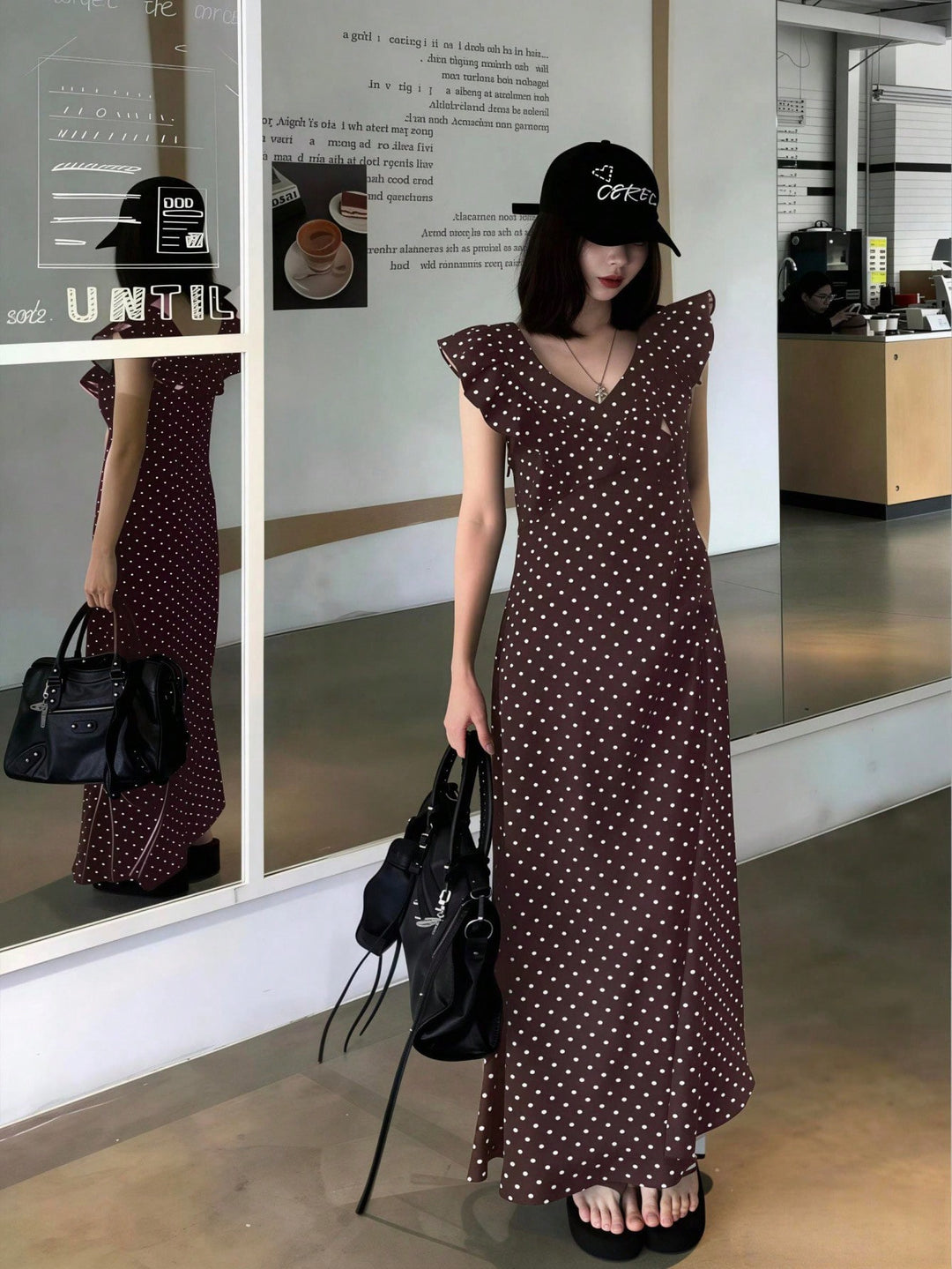 Rochie maxi SHEIN, maro