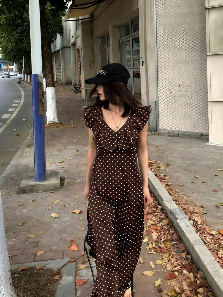 Rochie maxi SHEIN, maro
