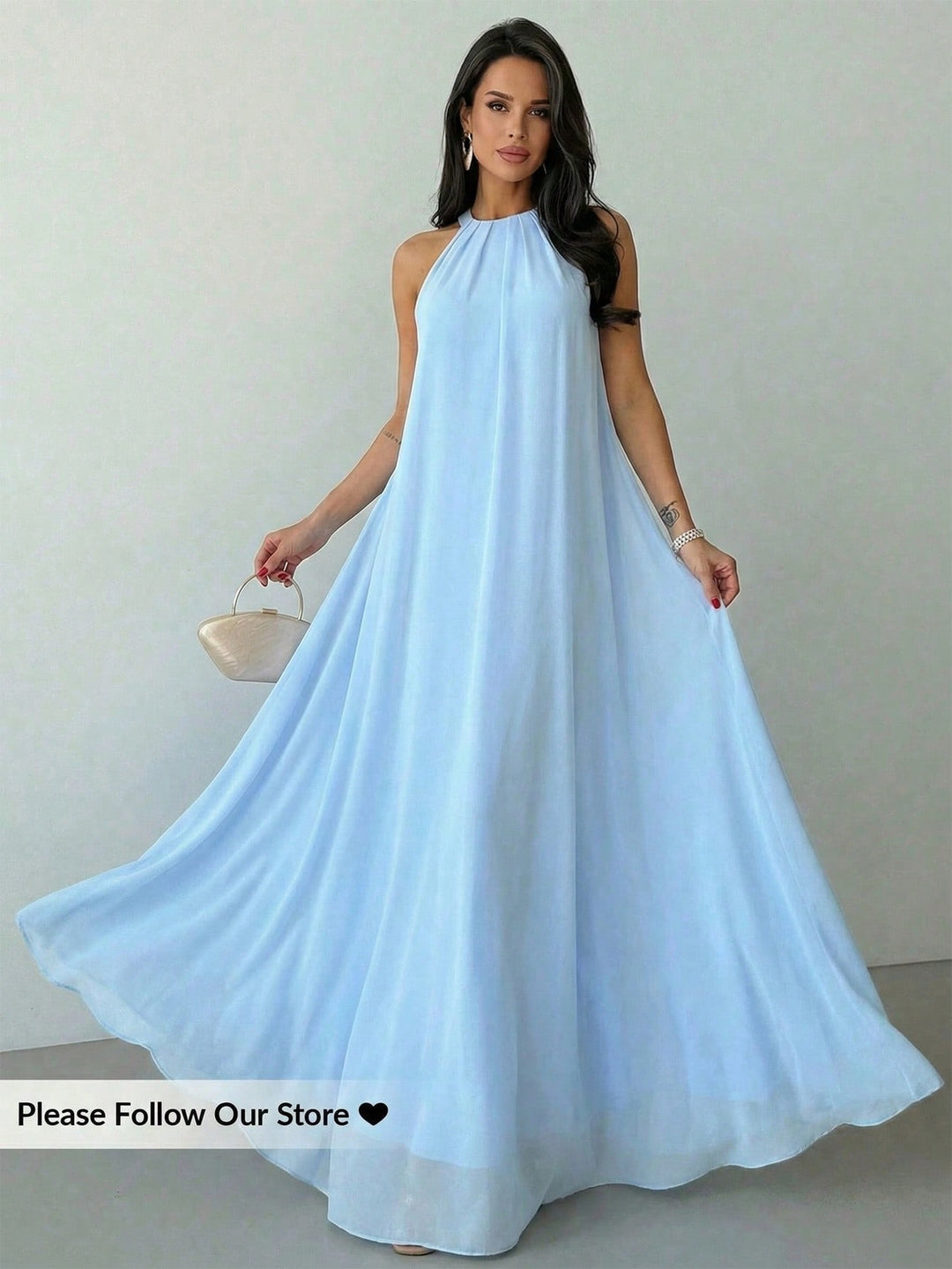 Rochie maxi SHEIN, albastru