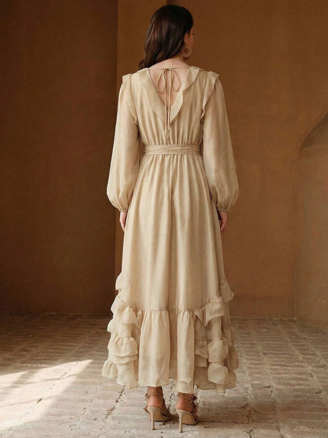 Rochie maxi SHEIN, crem