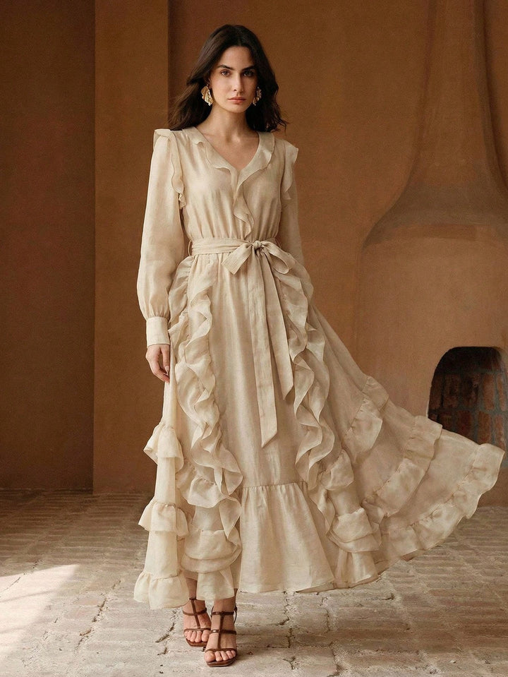 Rochie maxi SHEIN, crem