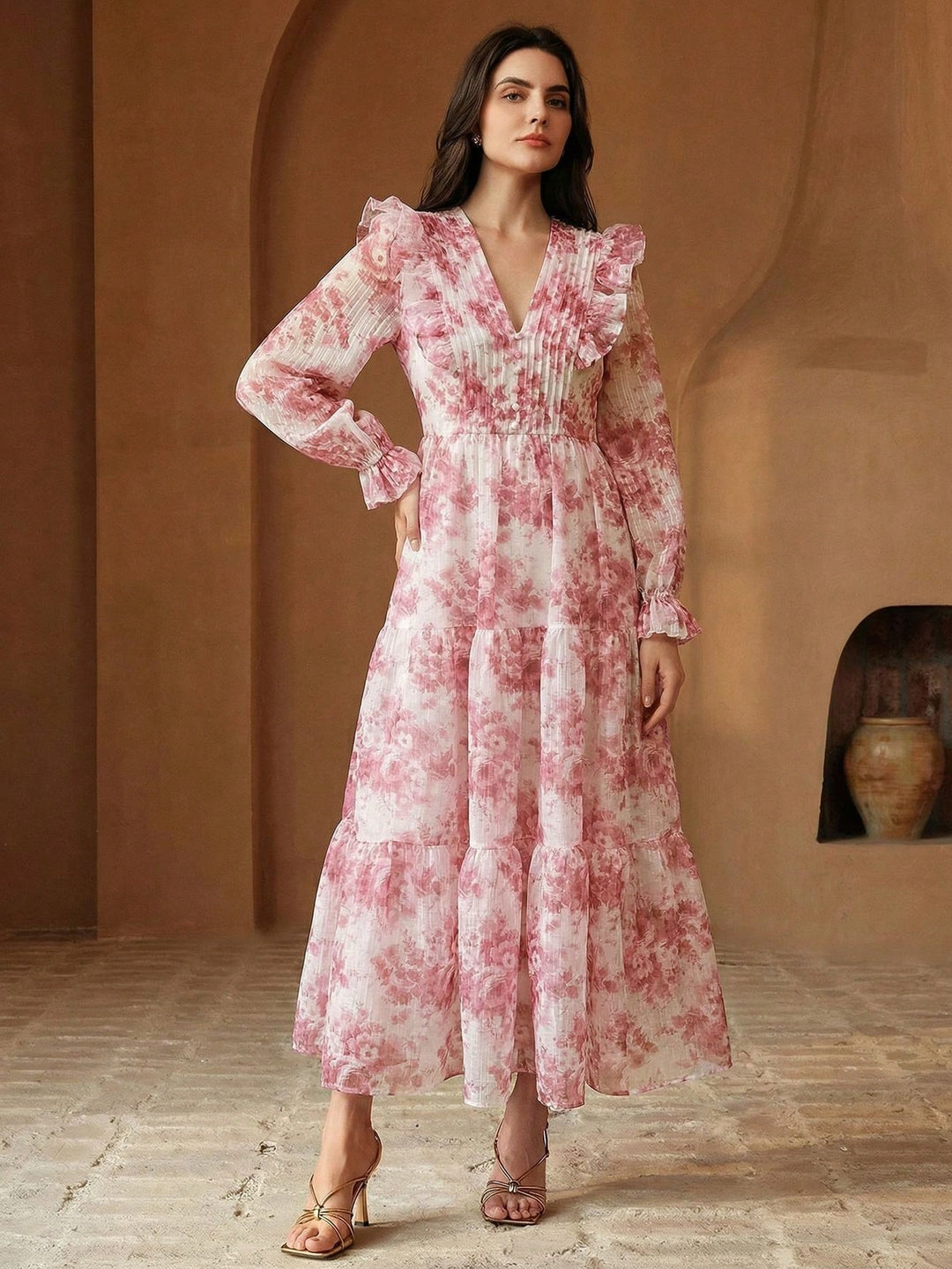 Rochie maxi SHEIN, roz