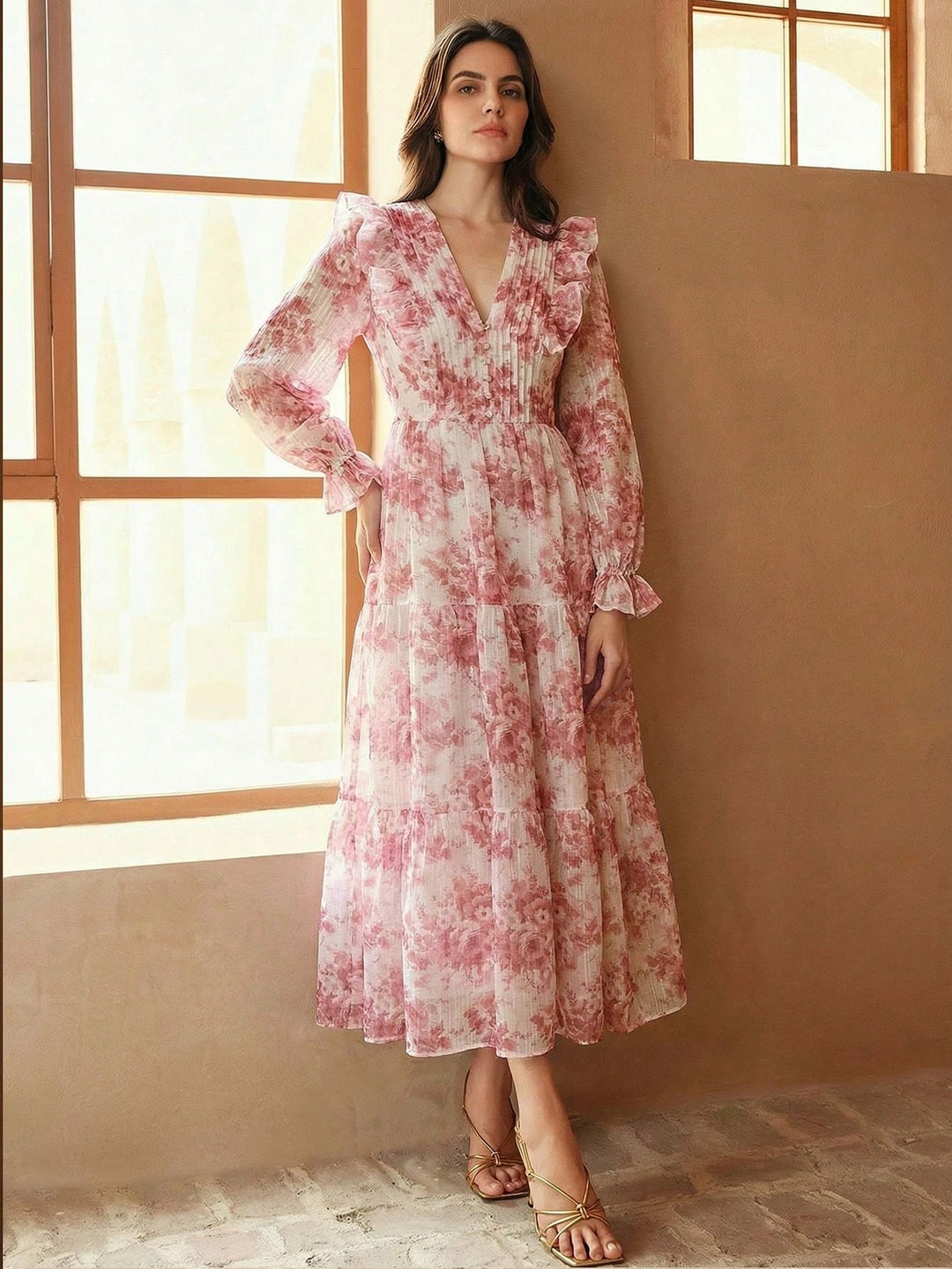 Rochie maxi SHEIN, roz
