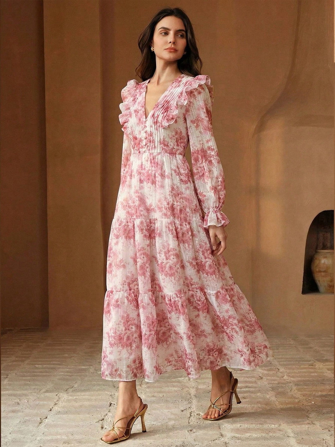 Rochie maxi SHEIN, roz